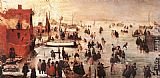 Ice Landscape by Hendrick Avercamp